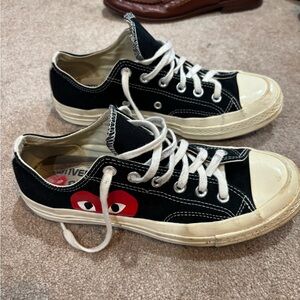 comme des garçons Converse Black and White High-Top Sneakers